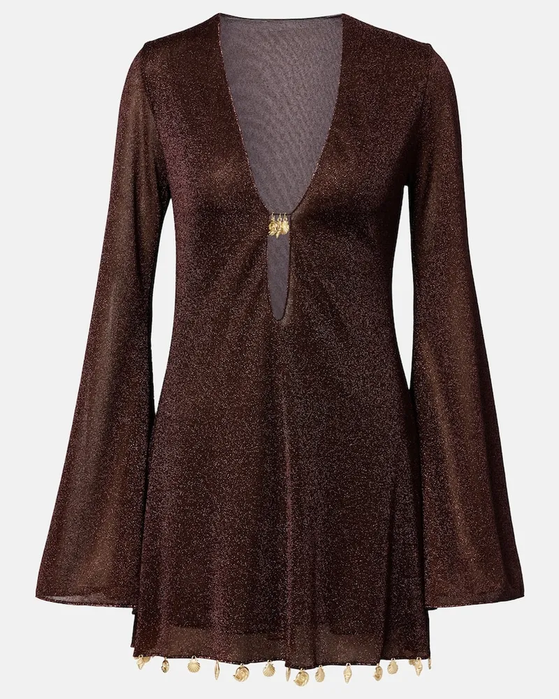 Oséree OsÃ©ree Abito corto LumiÃ¨re con lamÃ Marrone