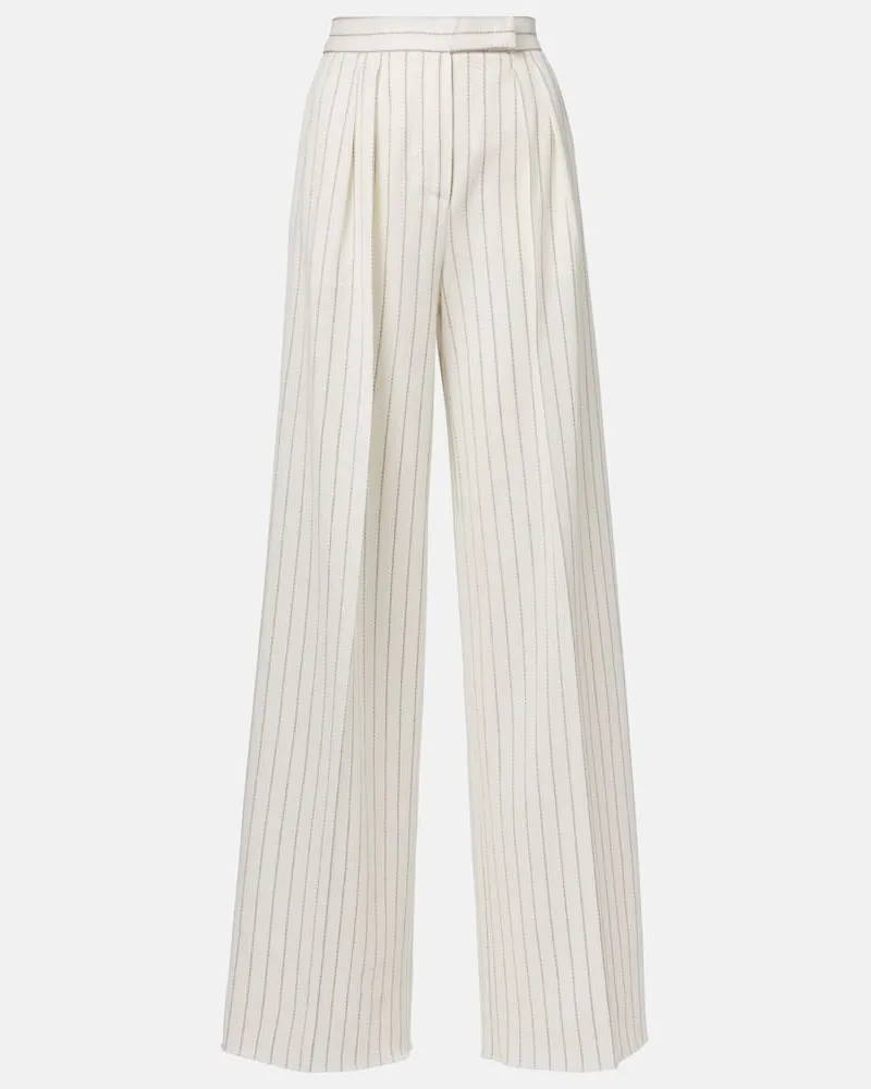 Max Mara Pantaloni regular Clarion in lino Marrone