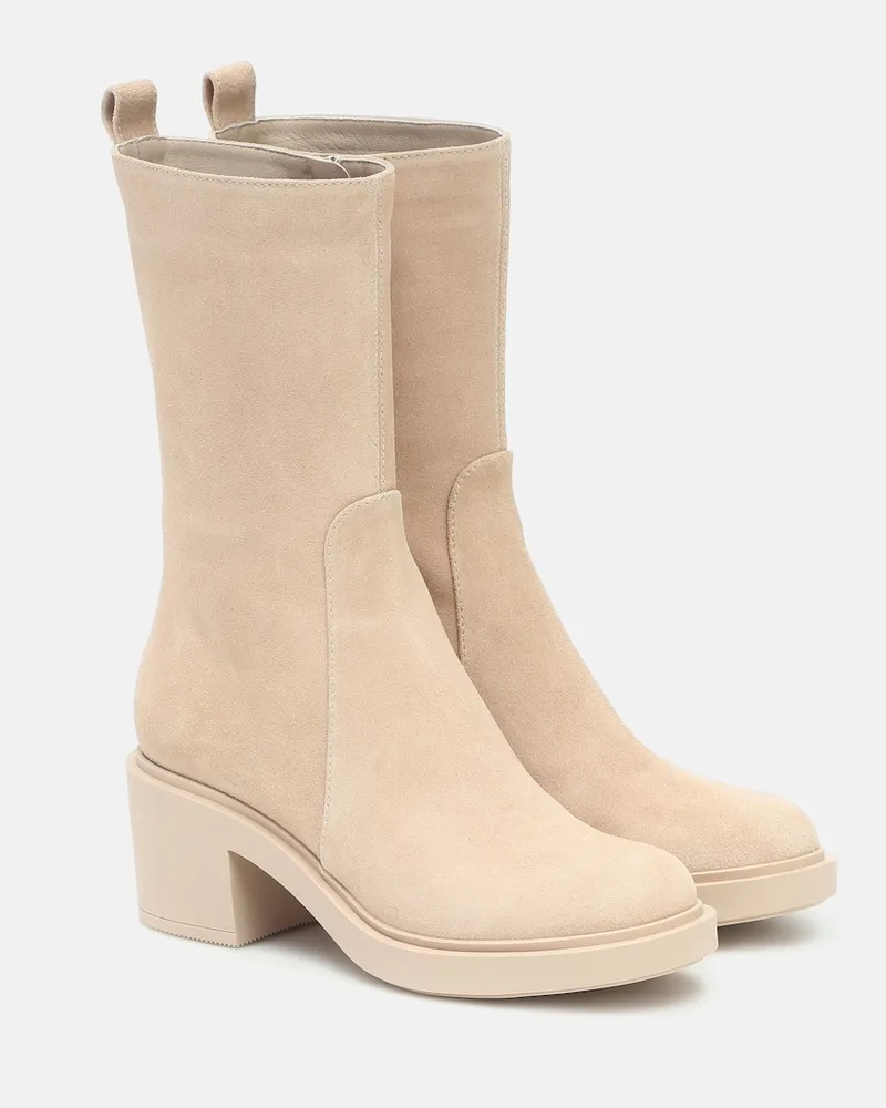 Gianvito Rossi Stivaletti in suede Beige