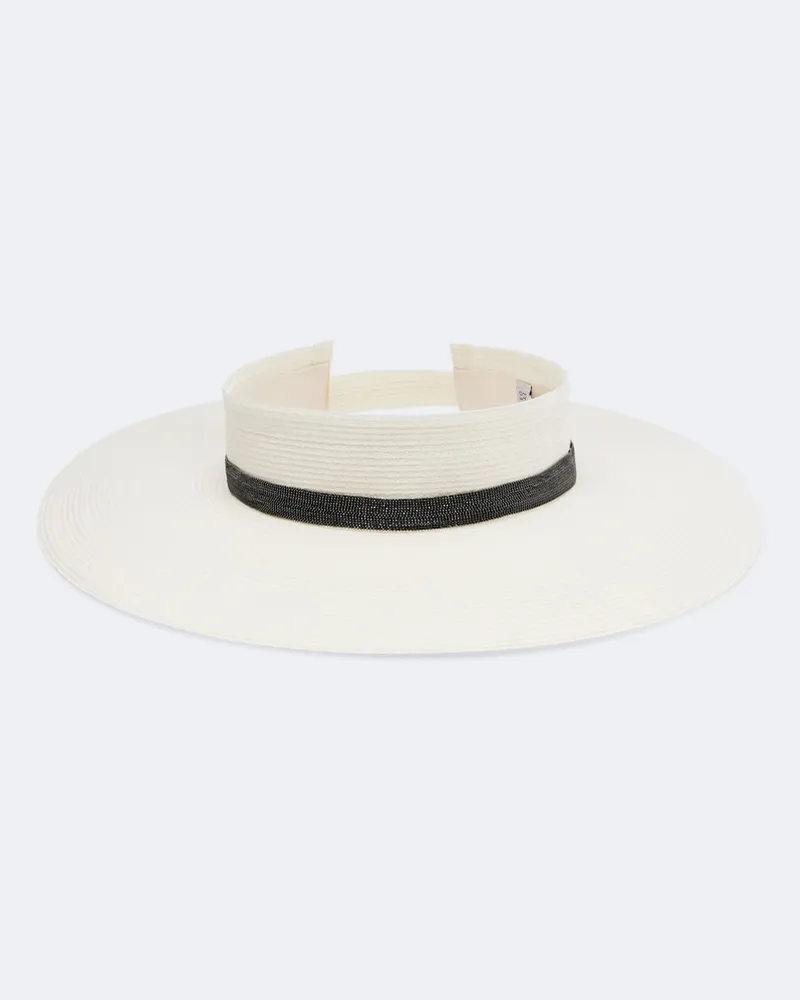 Brunello Cucinelli Visiera Monili Bianco