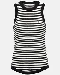 Saint Laurent Tank top Cassandre in jersey a righe Multicolore