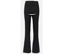 Courrèges Pantaloni flared in misto lana con cut-out