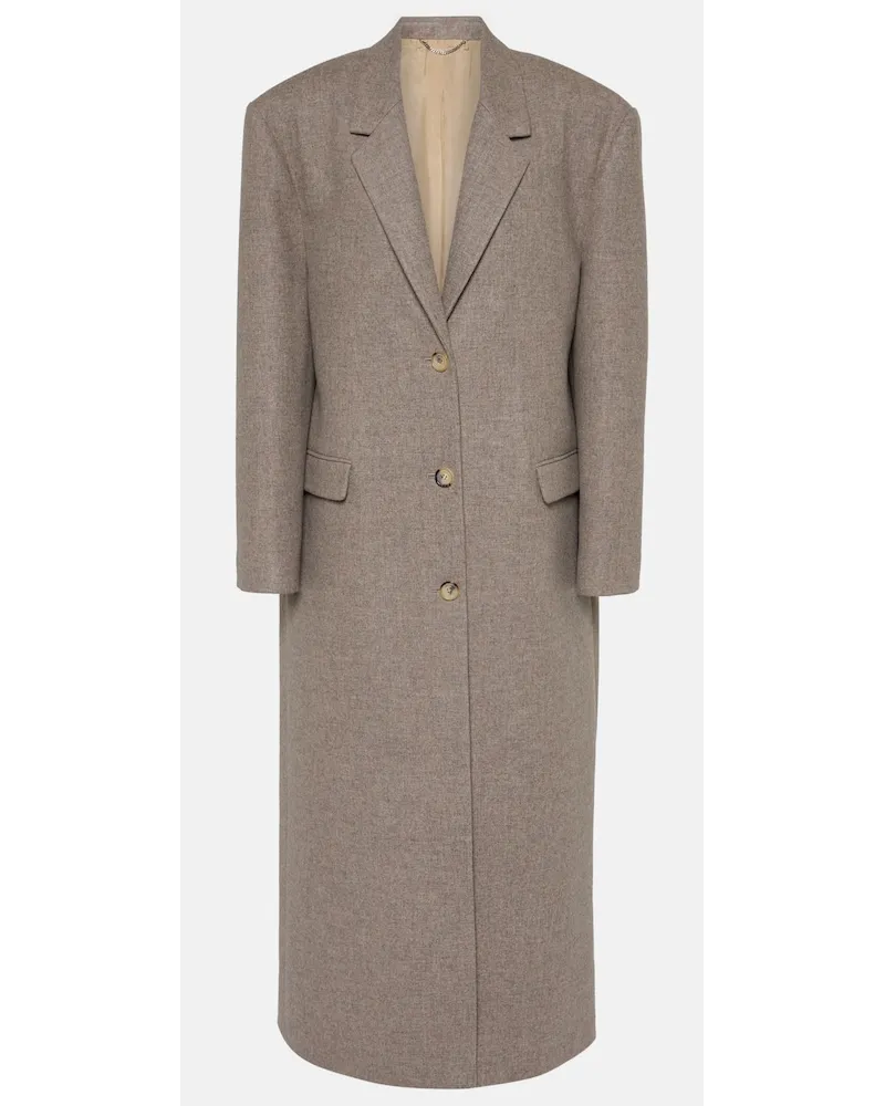 Magda Butrym Cappotto in lana, cashmere e seta Marrone