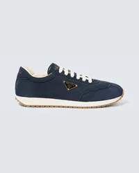 Prada Sneakers Rank in suede con logo Blu