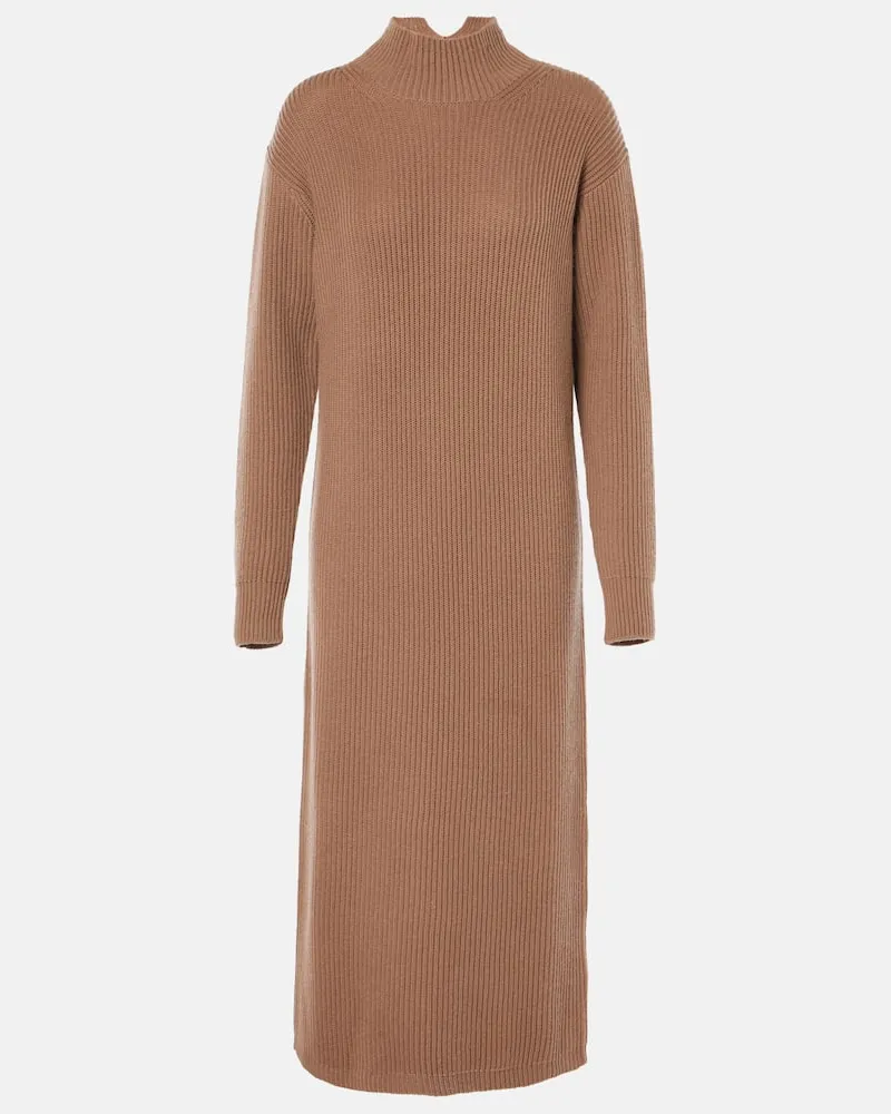 Max Mara Abito midi Vincita in lana e cashmere Beige