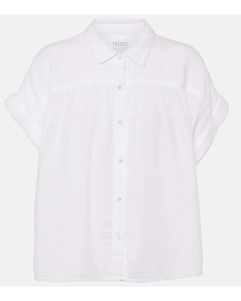 Velvet Blusa Julieta in cotone Bianco