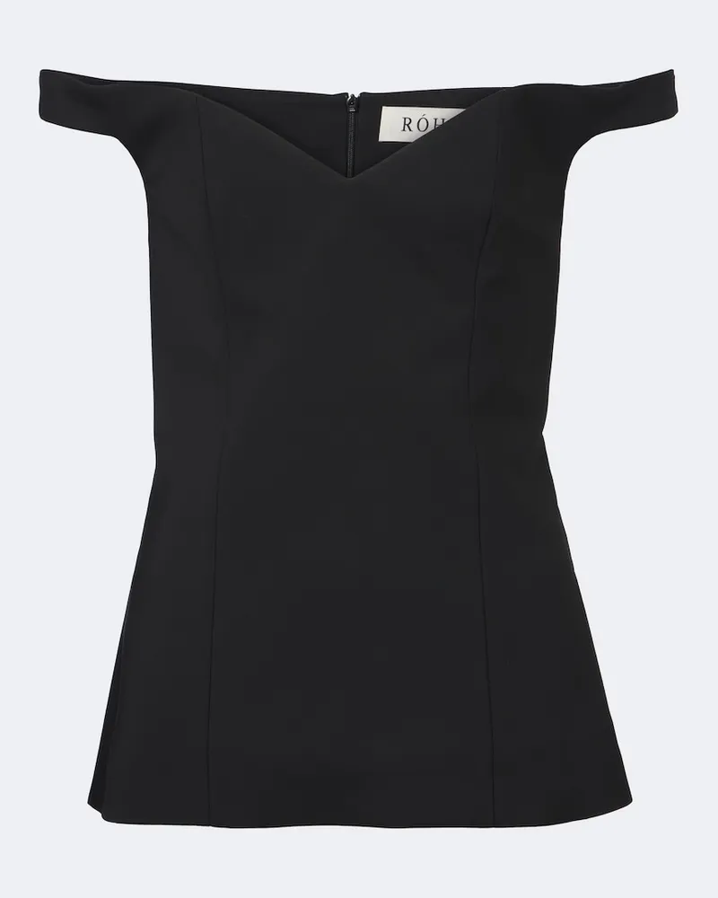 Róhe Róhe Top off-shoulder Nero