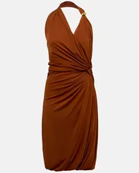 Bottega Veneta Abito midi in jersey Rosso