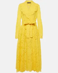 Dolce & Gabbana Cappotto in pizzo Giallo