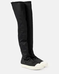 Rick Owens Sneakers cuissardes in denim Nero