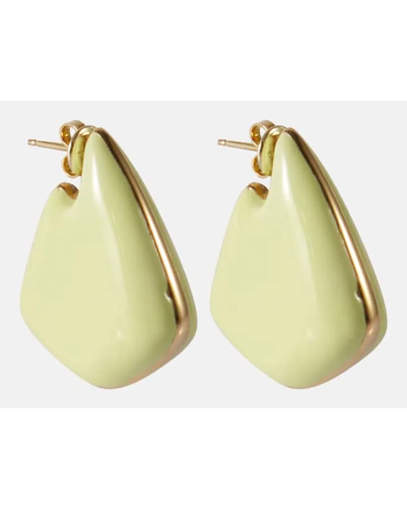 Bottega Veneta Orecchini Fin Small in argento sterling bagnati in oro 18kt Verde