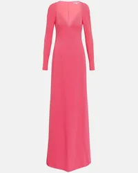 Stella McCartney Abito lungo in crêpe Rosa