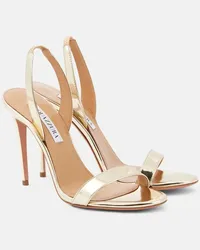 Aquazzura Sandali So Nude 105 in pelle Oro