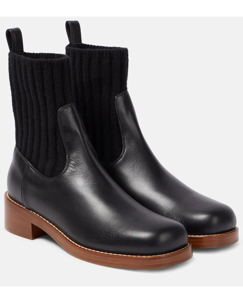 Gabriela Hearst Stivaletti Chelsea Hobbes in pelle Nero