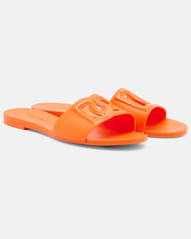 Dolce & Gabbana Sandali DG in gomma Arancione