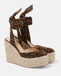 Gianvito Rossi Espadrillas Arenella in suede con zeppa Multicolore