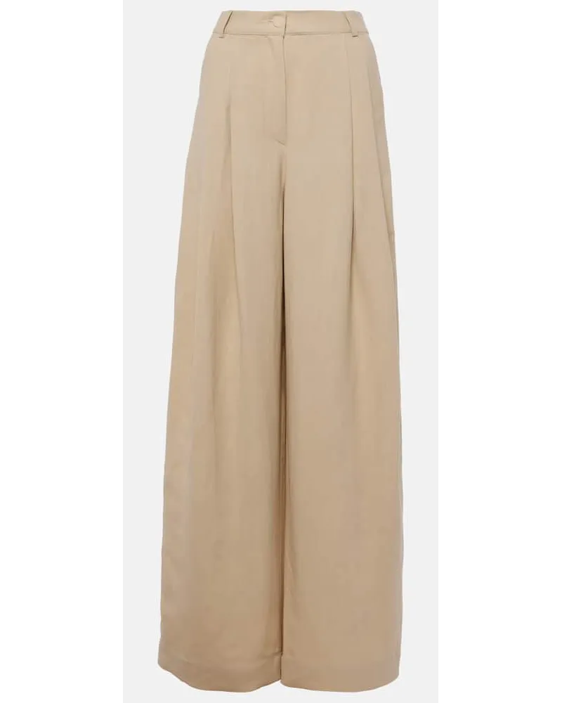 FRANKIE Shop Pantaloni a gamba larga Piper Beige
