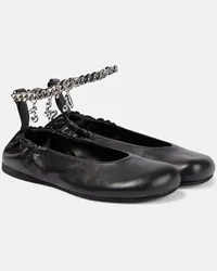 J.W.Anderson Ballerine Charm in pelle Nero