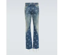 Jeans con cristalli Interlocking G