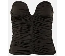 Bustier in jersey con ruches
