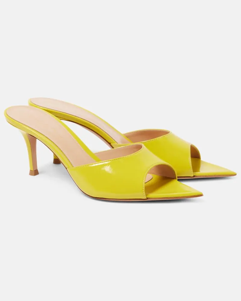 Gianvito Rossi Mules Pat 70 in vernice Giallo