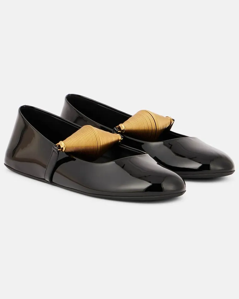 Alaïa AlaÃ¯a Ballerine Jewel in vernice Nero