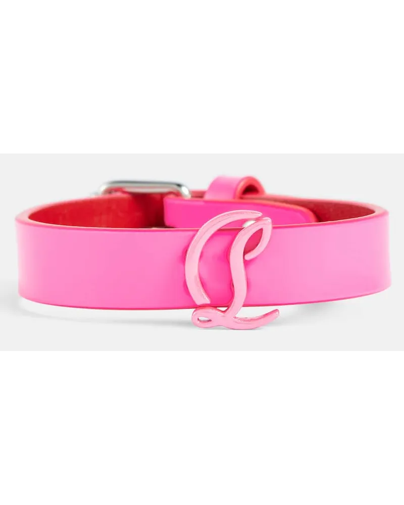 Christian Louboutin Bracciale CL in pelle Rosa