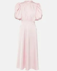 ROTATE Birger Christensen Bridal - Abito midi in raso Rosa