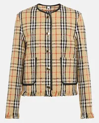 Burberry Giacca in lana e cotone Multicolore