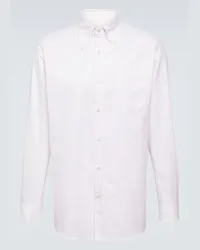 Loro Piana Camicia Oxford Agui in cotone a righe Bianco