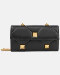 Valentino Garavani Clutch portafoglio Roman Stud in pelle Nero