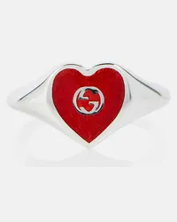 Gucci Anello Gucci Heart in argento sterling Rosso