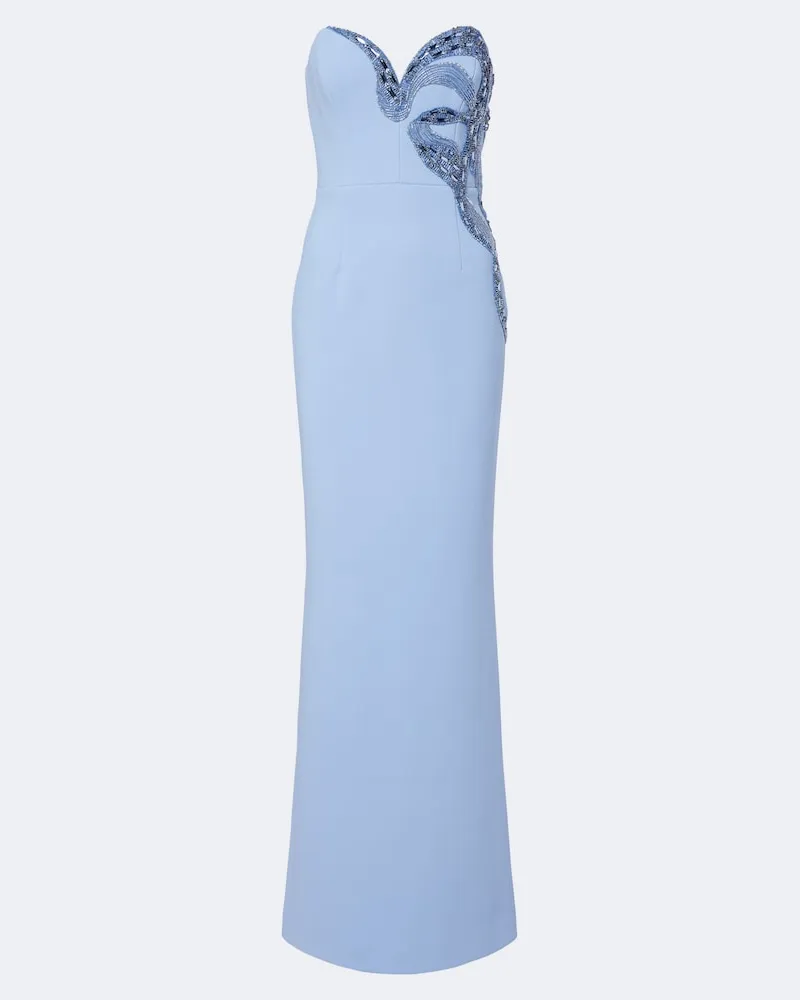 Rebecca Vallance Abito bustier Aylin in crêpe Blu