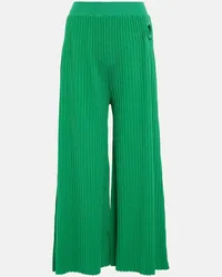 Stella McCartney Pantaloni culettes in maglia a coste Verde