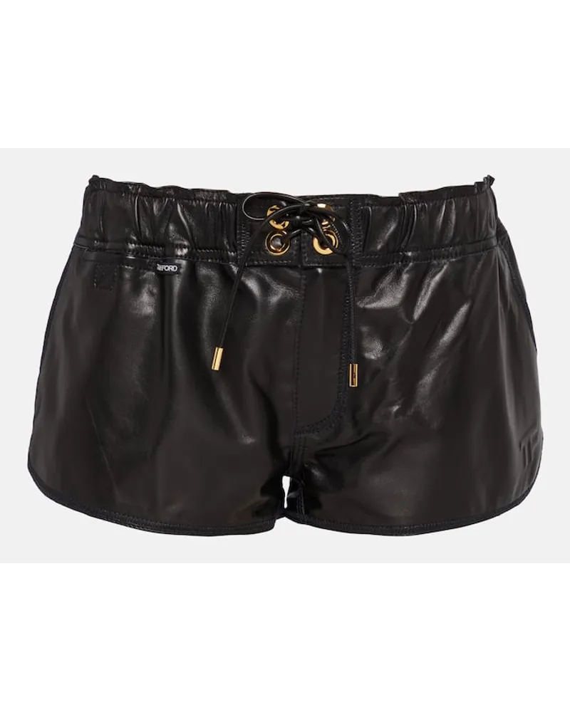 Tom Ford Micro shorts in pelle Nero