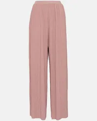 Max Mara Pantaloni Alfonsa in jersey a gamba larga Rosa