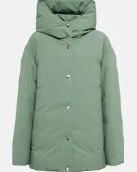 Jil Sander Giacca imbottita con cappuccio Verde