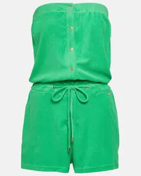 Melissa Odabash Jumpsuit corta Venus in spugna Verde