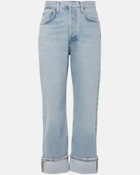 AGOLDE Jeans regular Fran a vita media Blu