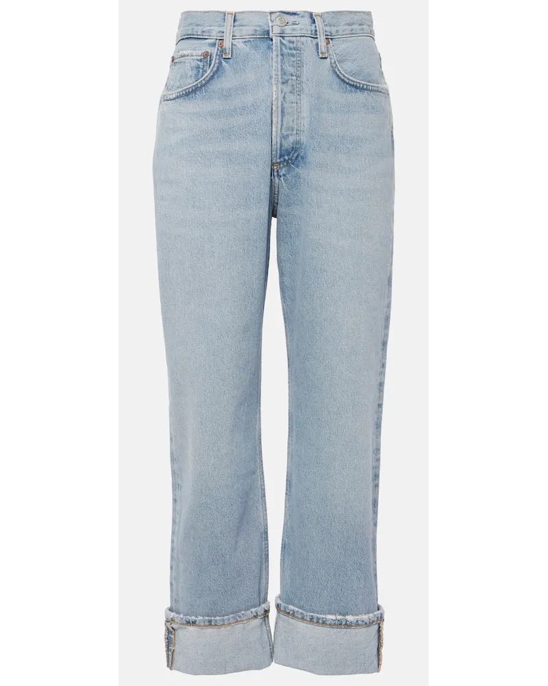 AGOLDE Jeans regular Fran a vita media Blu