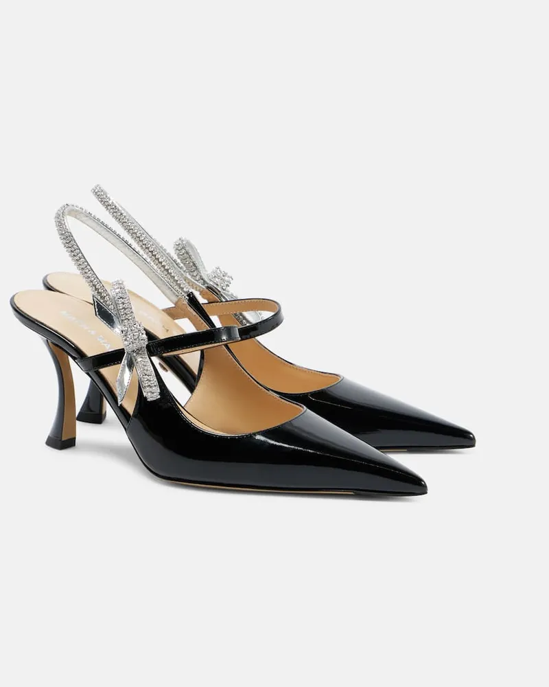 Mach & Mach Pumps slingback Crystal Cube in pelle con cristalli Nero