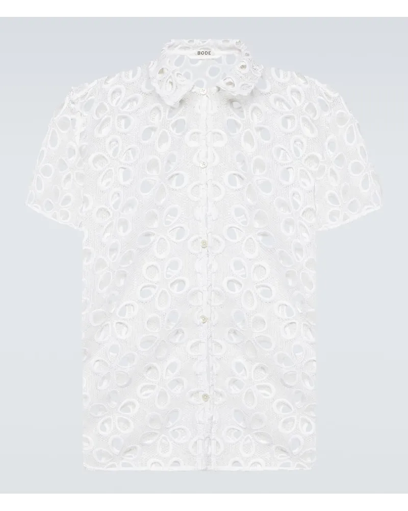 BODE Camicia Primrose in pizzo Bianco