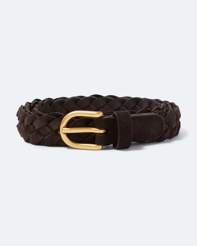 LARDINI Cintura in suede Marrone