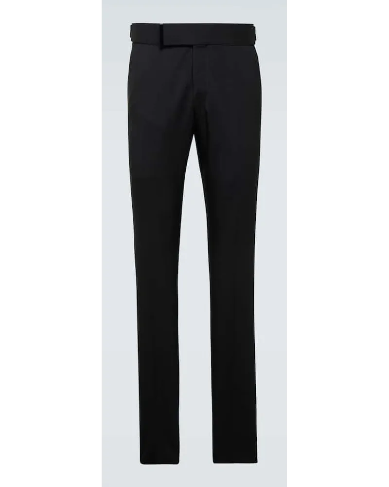 Tom Ford Pantaloni Atticus in lana Nero