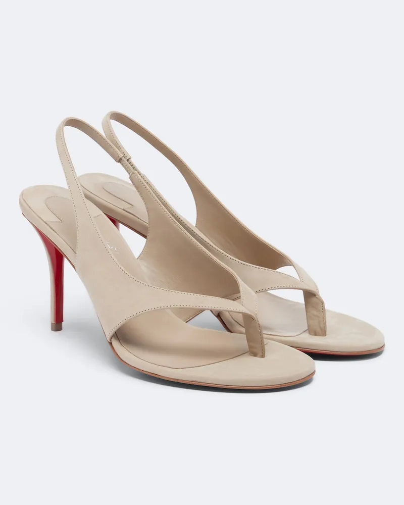 Christian Louboutin Sandali infradito Miss Z in suede Beige