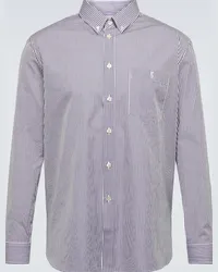 Saint Laurent Camicia a righe in popeline di cotone Multicolore