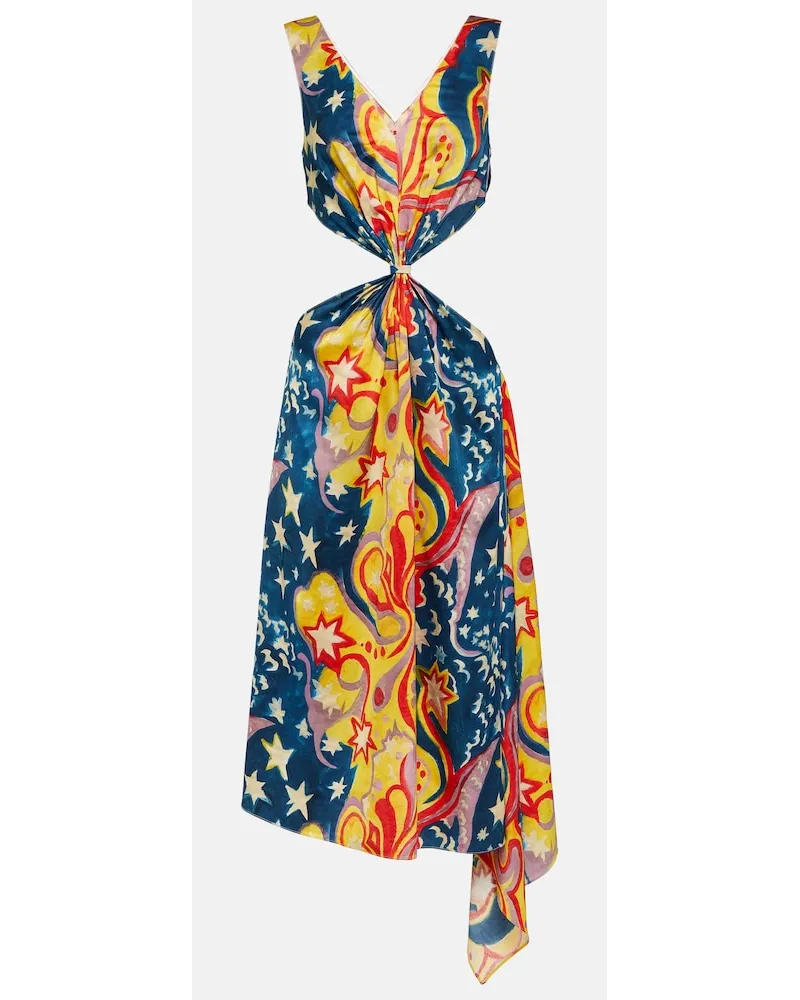 Marni Abito midi con stampa Multicolore