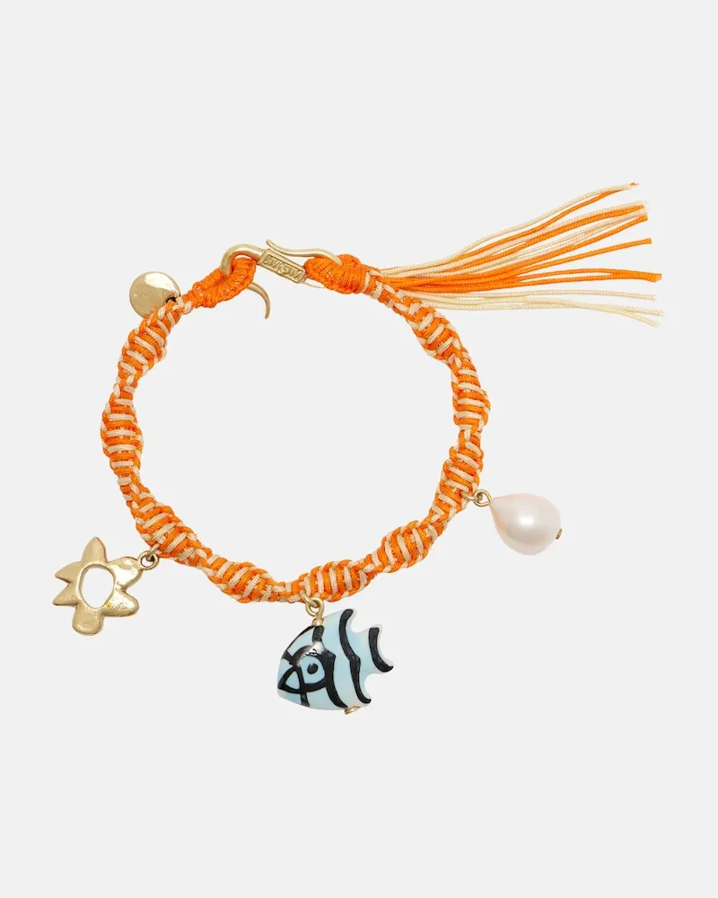 ALEMAIS AlÃ©mais Bracciale Calypso in macramÃ Arancione