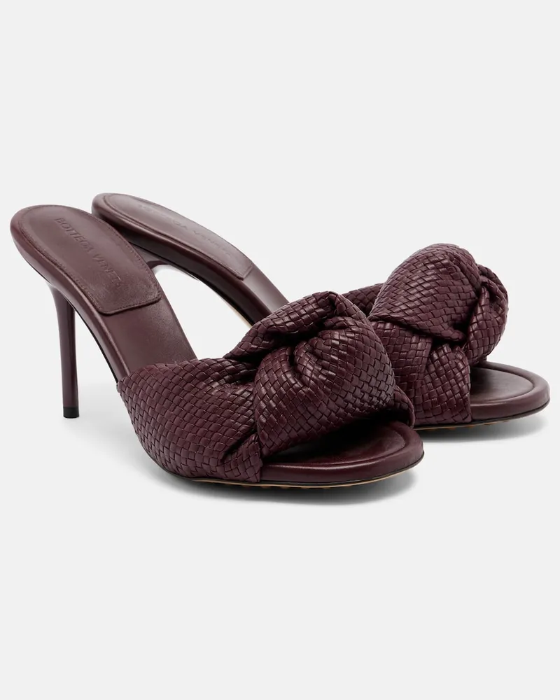 Bottega Veneta Mules Cherry in pelle Intreccio Borgogna