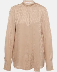 Valentino Garavani Blusa in seta Beige